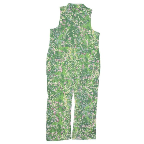 New NOOWORKS Poplin Angelina Green Floral Daisy Zip Ring Jumpsuit 4X NWT /195 - Picture 5 of 8